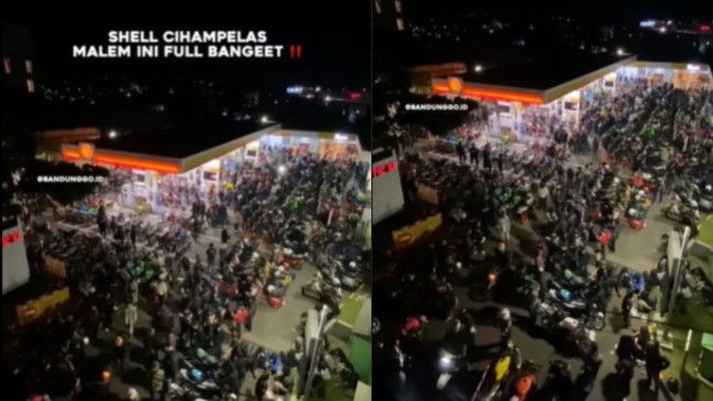 Viral Anak Motor Bandung Bikin Acara di SPBU Shell, Netizen: Pertamina Harusnya Malu Lihat Ini